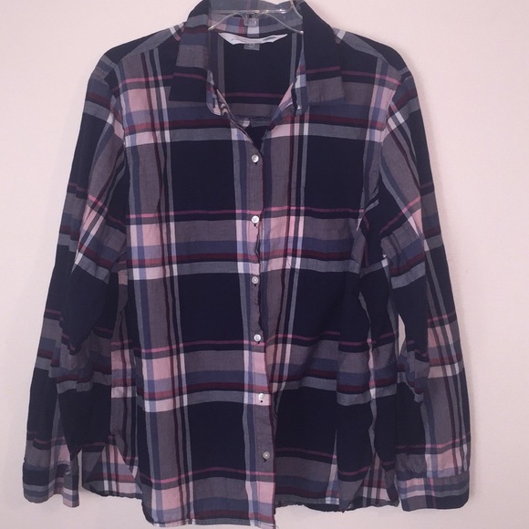 Old Navy Tops - Old Navy Classic Shirt XXL Plaid Button Down
